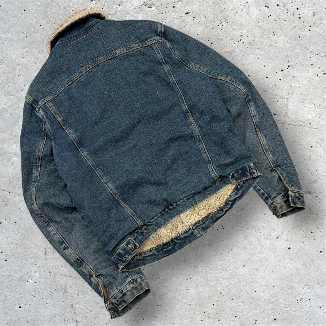 [L] 아베크롬비 워싱 데님 쉐르파 자켓 C950 상품이미지2