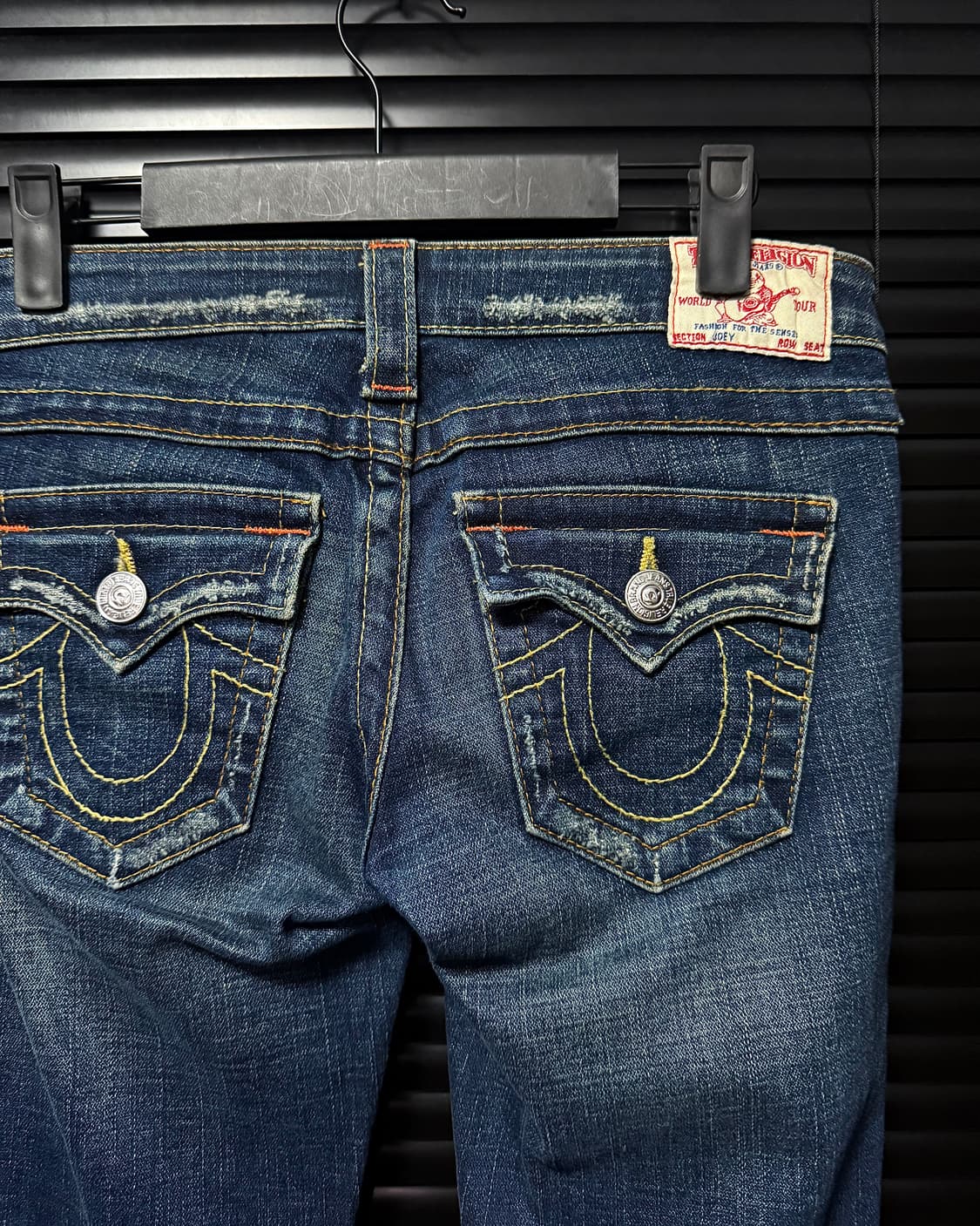 트루릴리젼 조이 부츠컷 나팔 중청 워싱 데님 청 바지 팬츠 26 y2k 상품이미지1