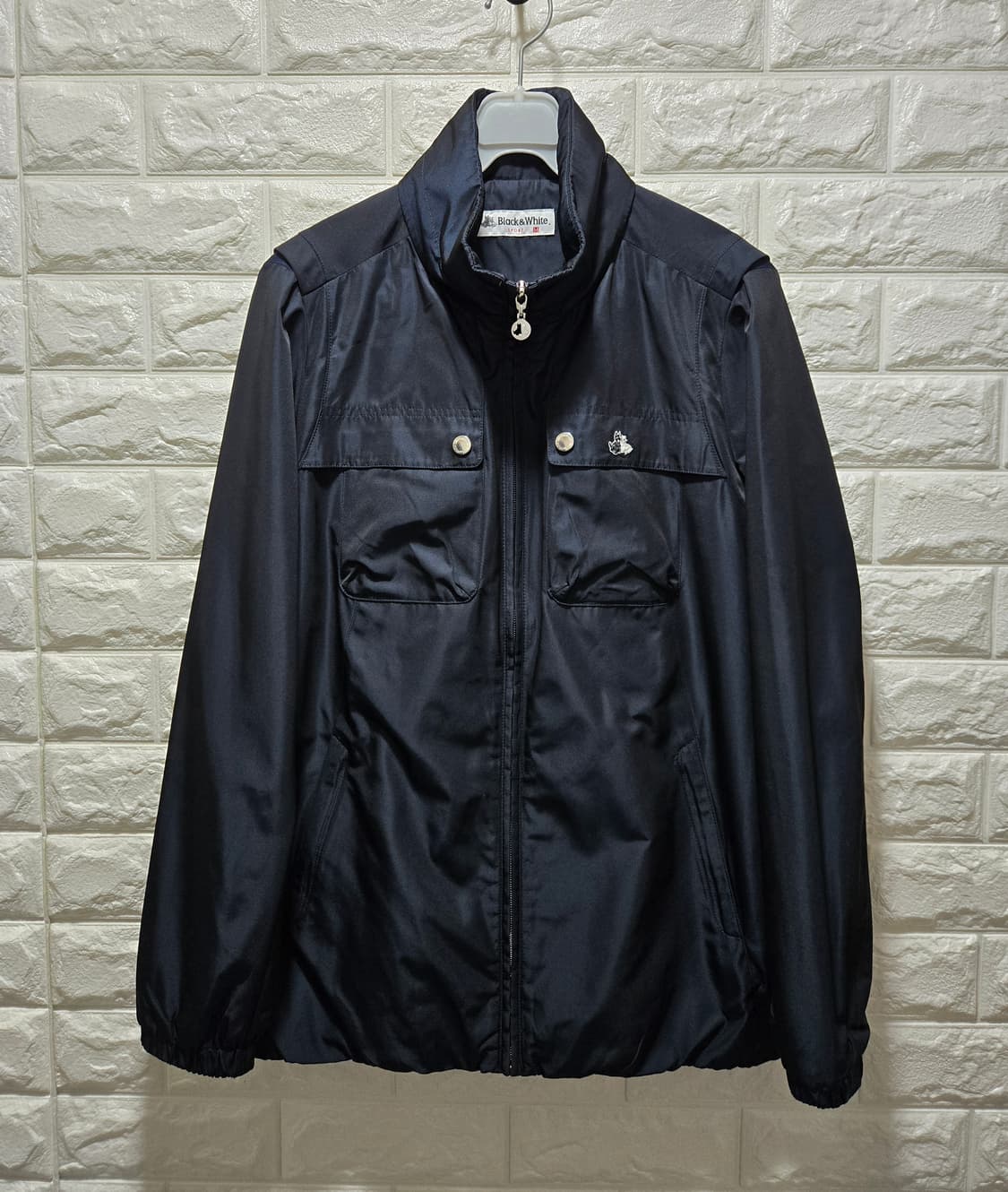 블랙앤화이트 바람막이 자켓 95 상품이미지1