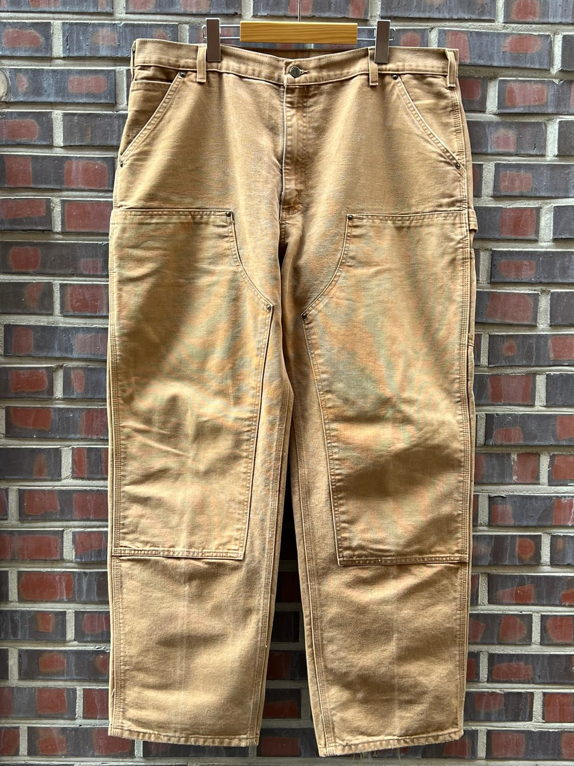 00's [40] 칼하트 B136 더블니 브라운 덕 카펜터 덩가리핏 팬츠 상품이미지1