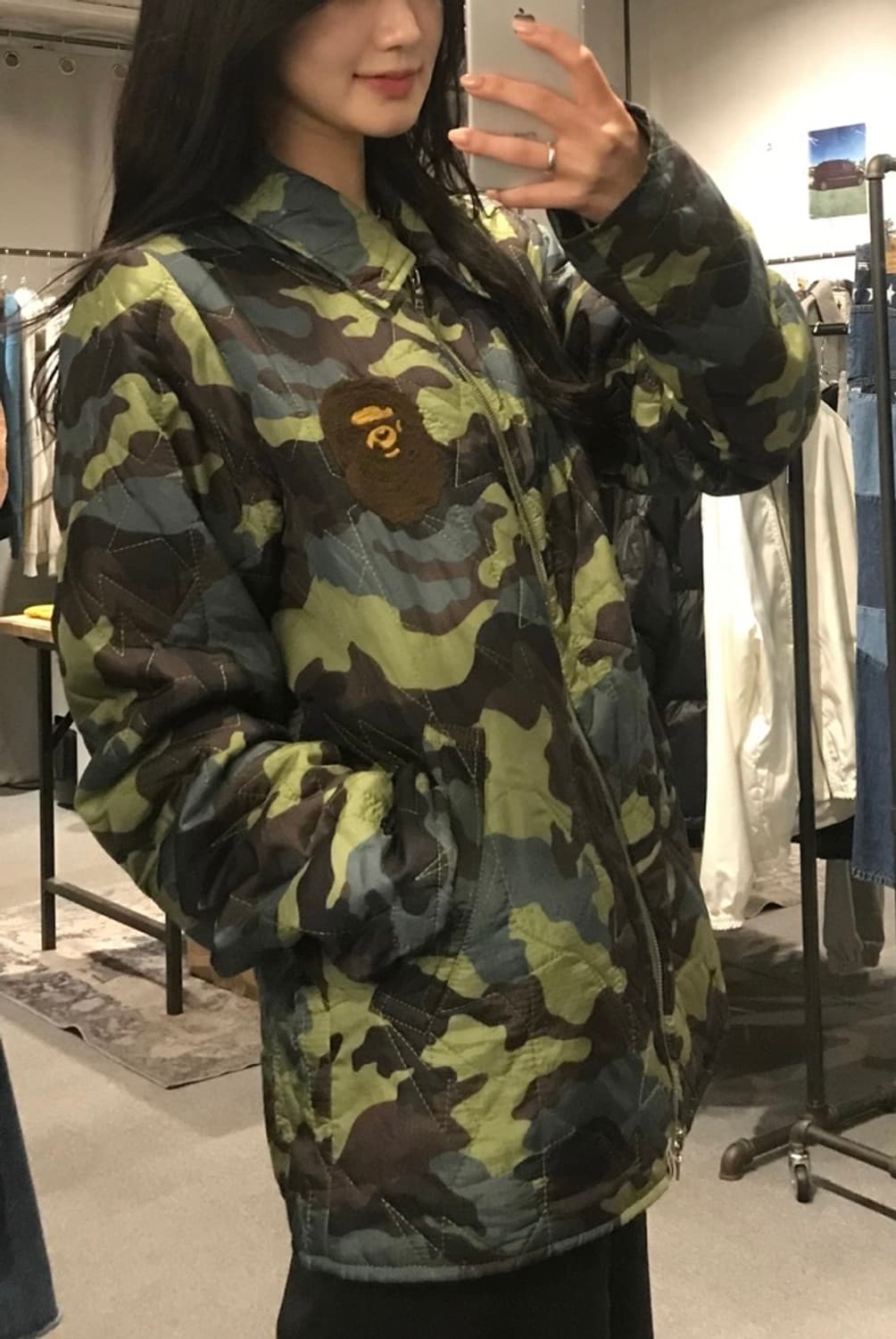 베이프 카모 경량패딩 상품이미지9