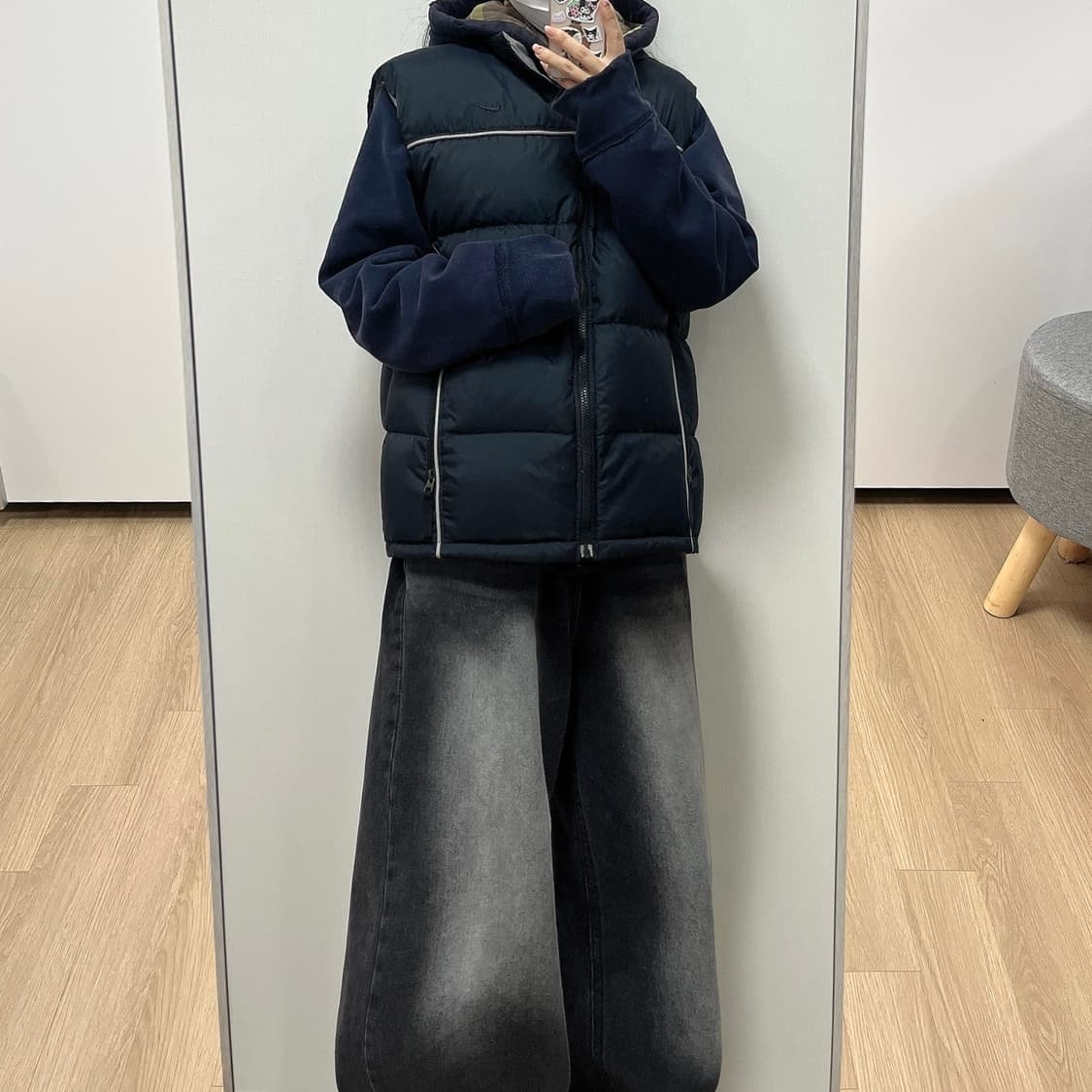 나이키 00s 스우시 자수로고 패딩 조끼 상품이미지1