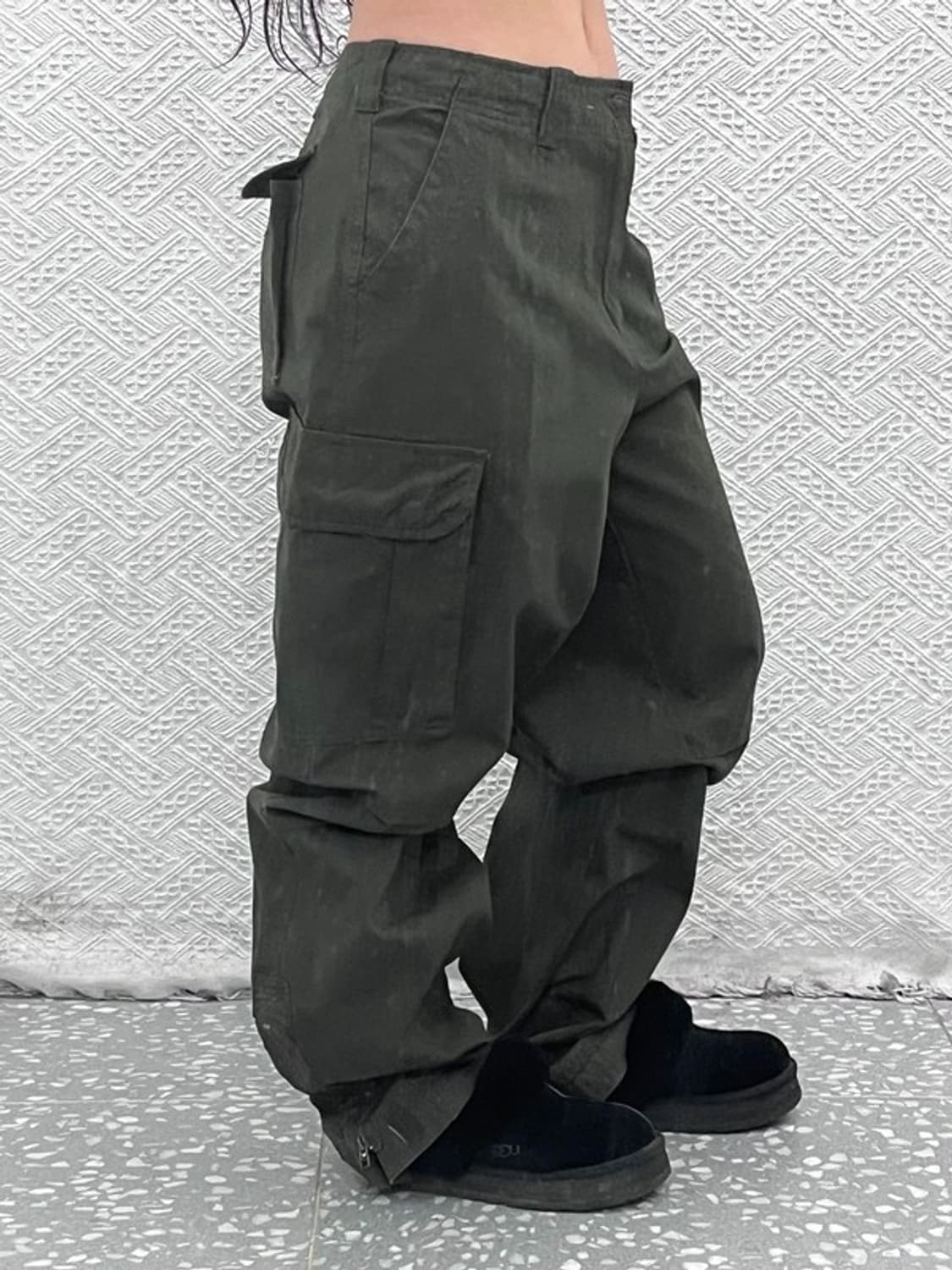 빈티지 Y2K 올드스쿨 빅사이즈 카고 코튼팬츠 면바지 C07350 상품이미지1