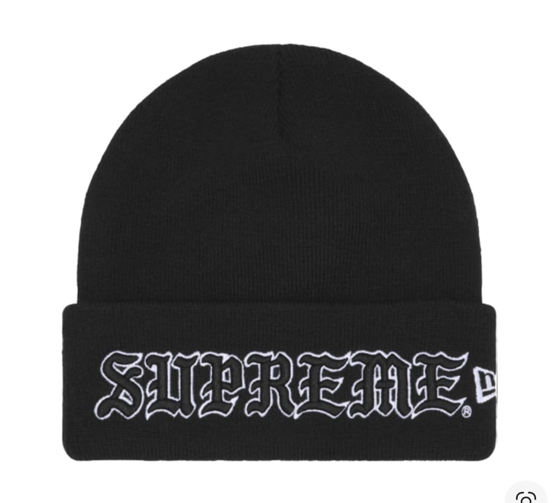 슈프림 뉴에라 올드 잉글리쉬 비니 블랙 - 25FW 상품이미지1