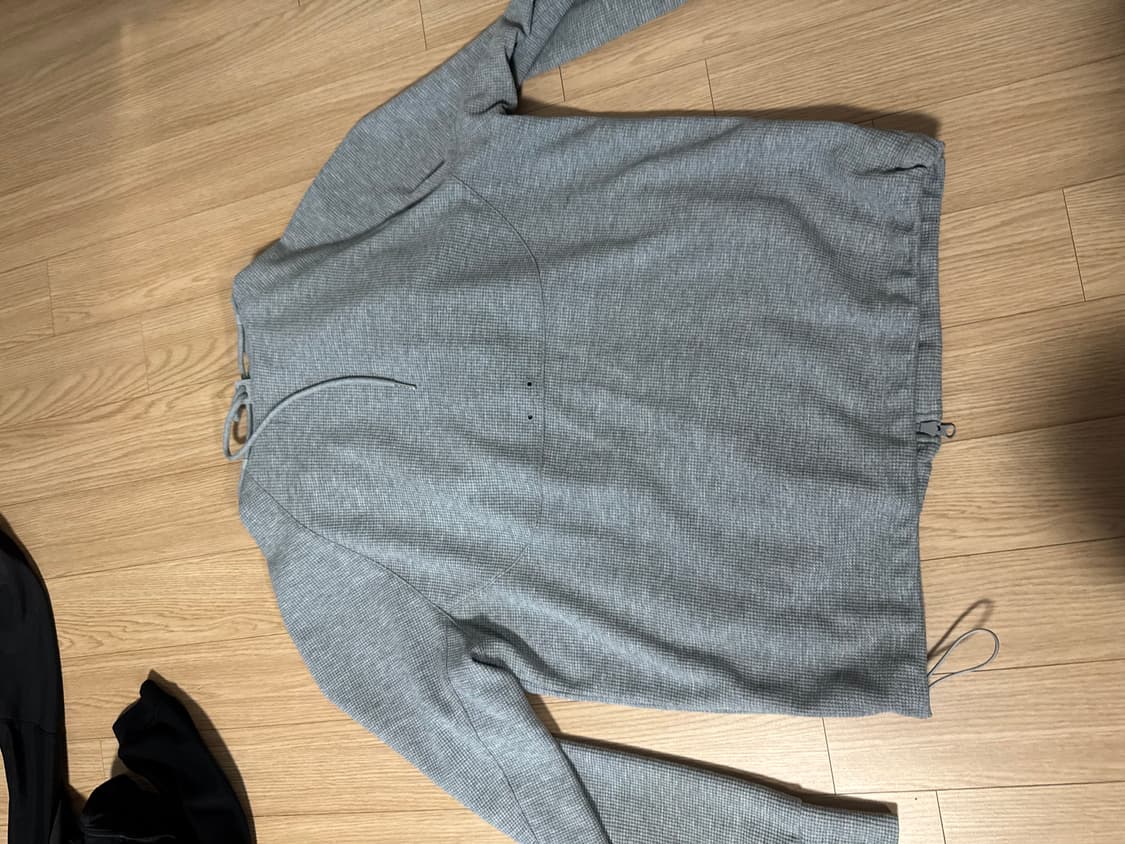 산산기어 서킷 후드 집업 멜란지 그레이 2사이즈 상품이미지2