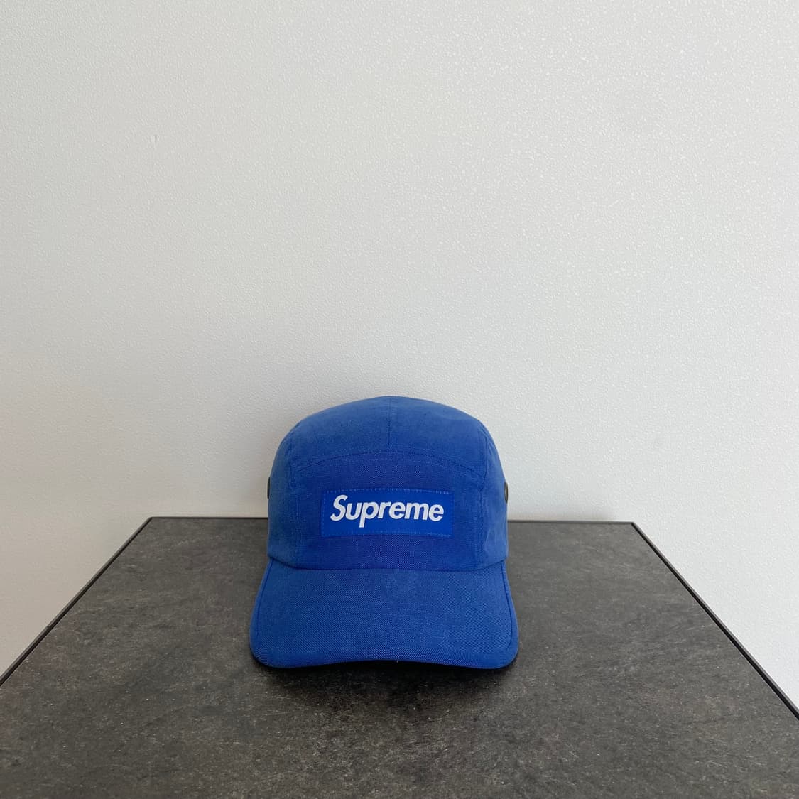 (OS) 슈프림 박스로고 캠프캡 모자 브러쉬드 코듀라 로얄 상품이미지1