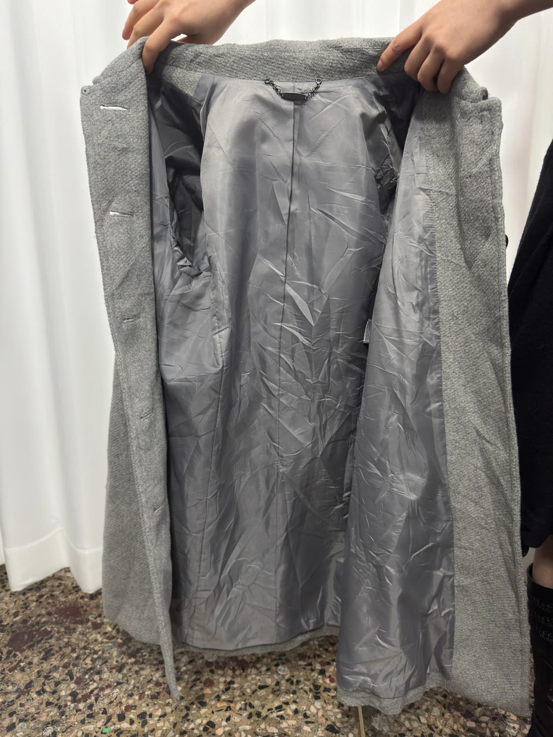 soft gray button coat 상품이미지7