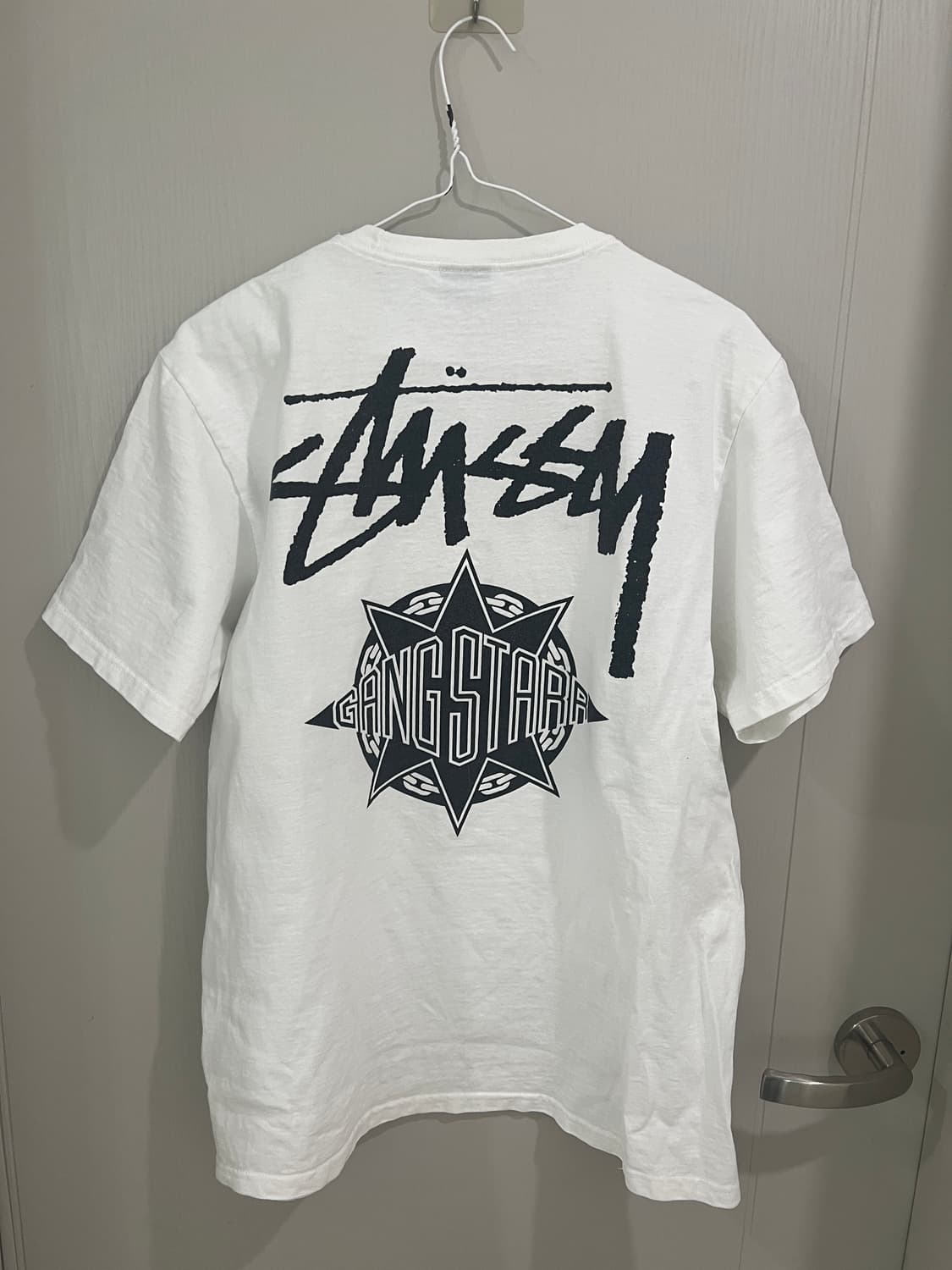 스투시 x 갱 스타 테이크 잇 퍼스널 티셔츠 화이트 (M) 상품이미지3