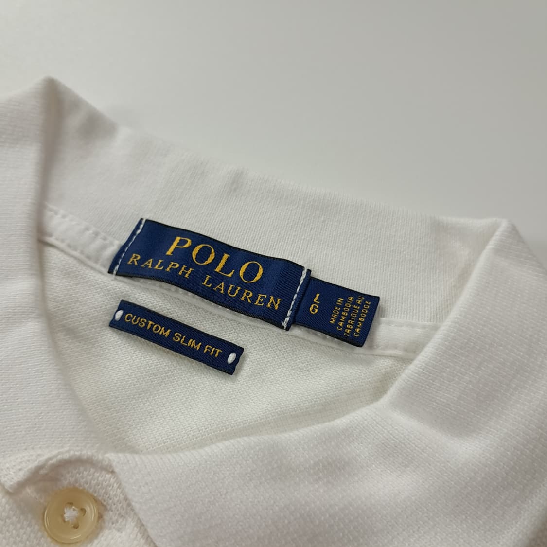 CK338 L 폴로 커스텀슬림핏 화이트 칼라 티셔츠 상품이미지3