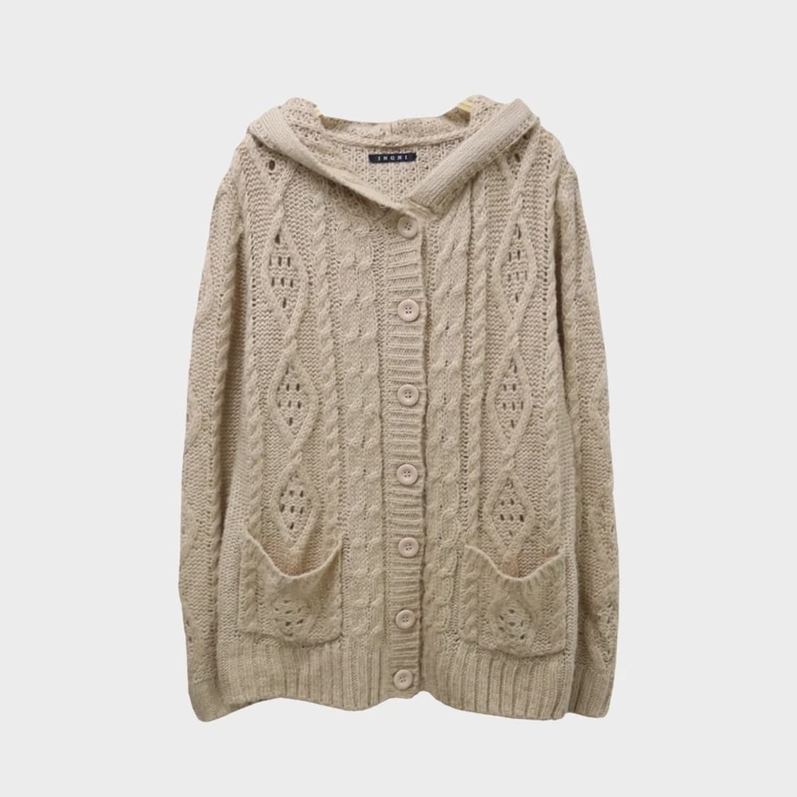 잉그니 니트 후드 가디건 61899 상품이미지1