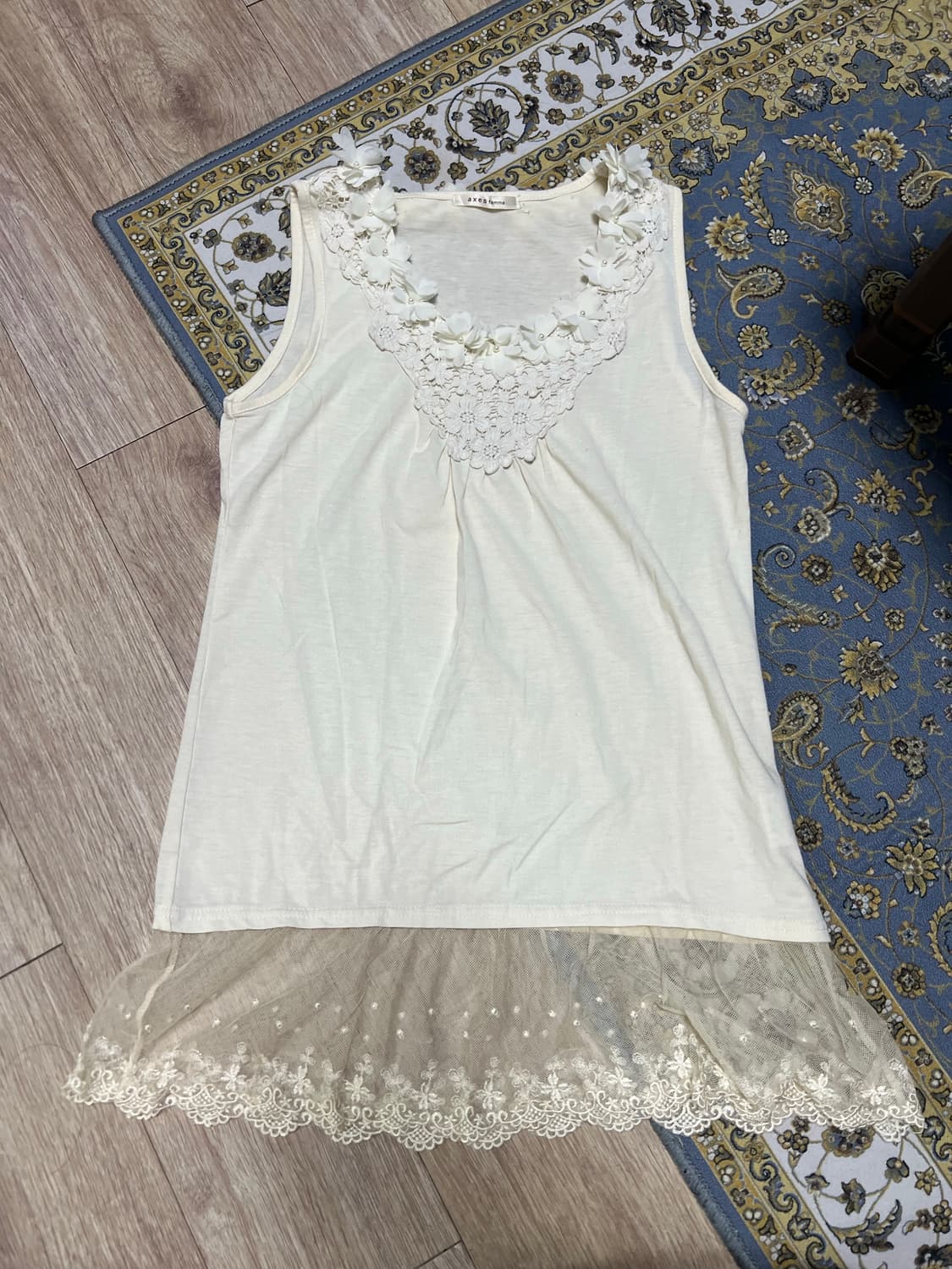 엑시즈팜 나시 레이스 슬리브리스  free 상품이미지1