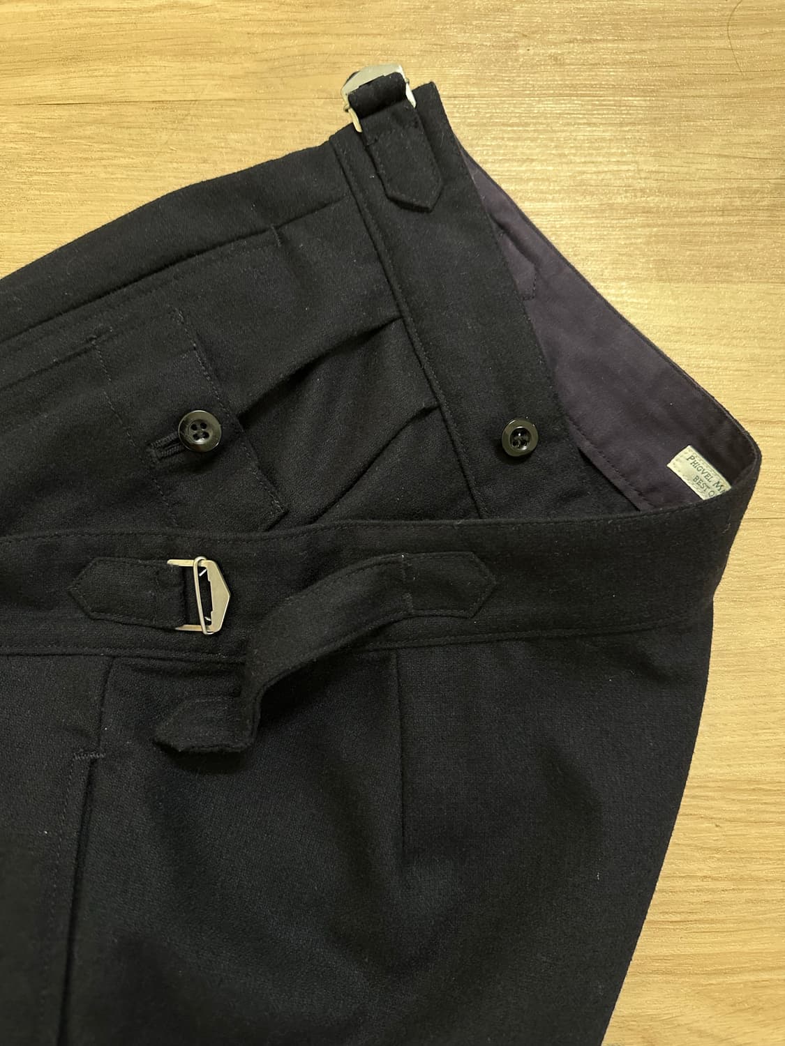 새상품 phigvel 다크네이비 울 트라우져 상품이미지5