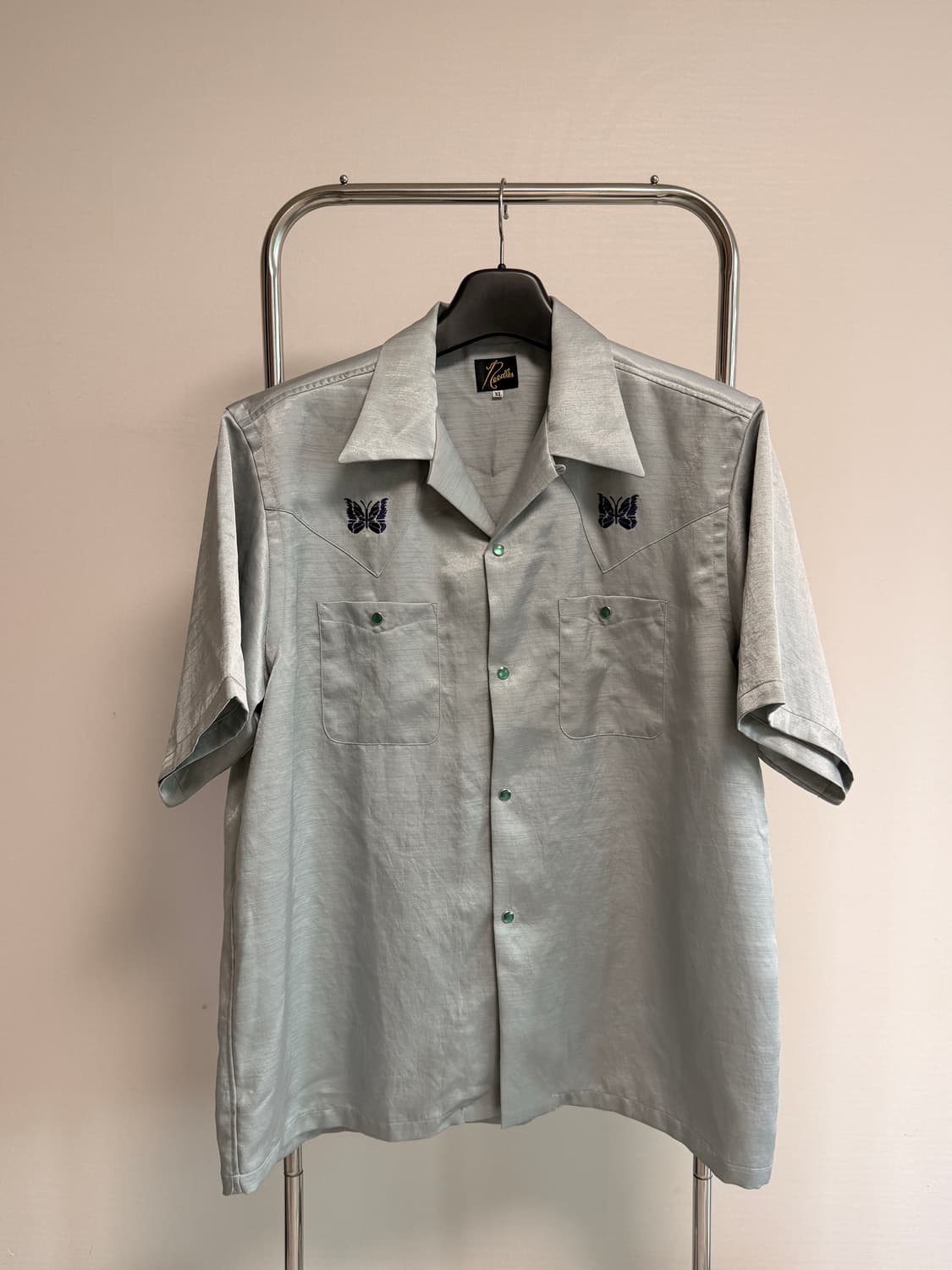 NEEDLES 버터플라이 웨스턴 반팔 셔츠 상품이미지1