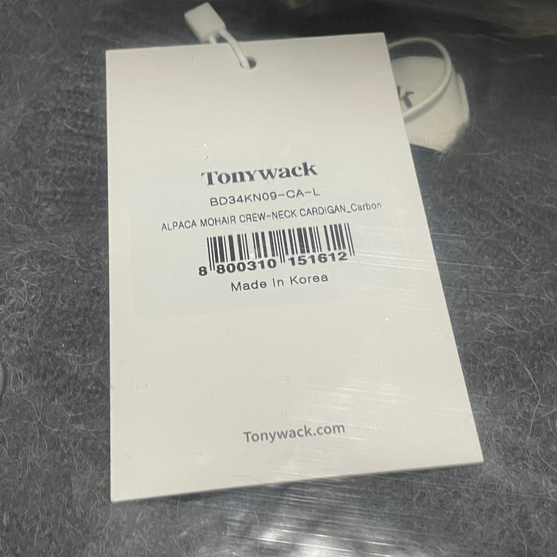 토니웩/ 알파카 모헤어 크루넥 가디건 카본/ L 상품이미지7