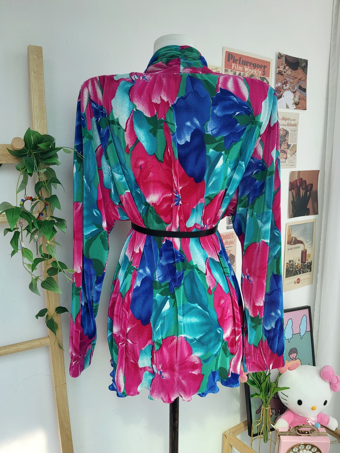 휴양지 플라워 빈티지 가디건 복고 상품이미지4