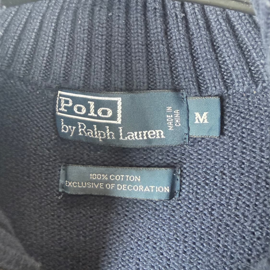 (M) 폴로 랄프로렌 하프집 니트 네이비 상품이미지3