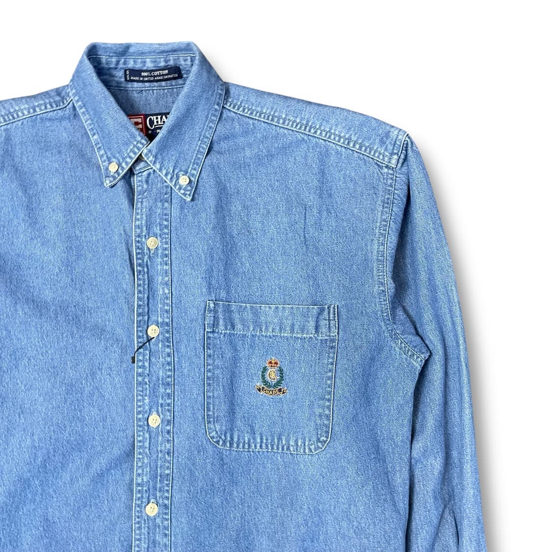 CHAPS 챕스 랄프로렌 오버핏 원포켓 데님 셔츠 S 상품이미지3