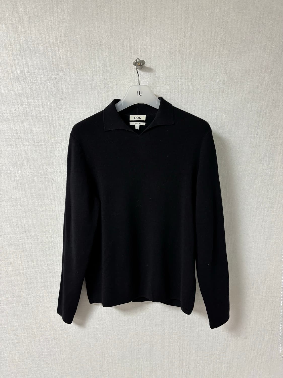 [M] COS 코스 오픈 카라 울 니트 롱슬리브 상품이미지1