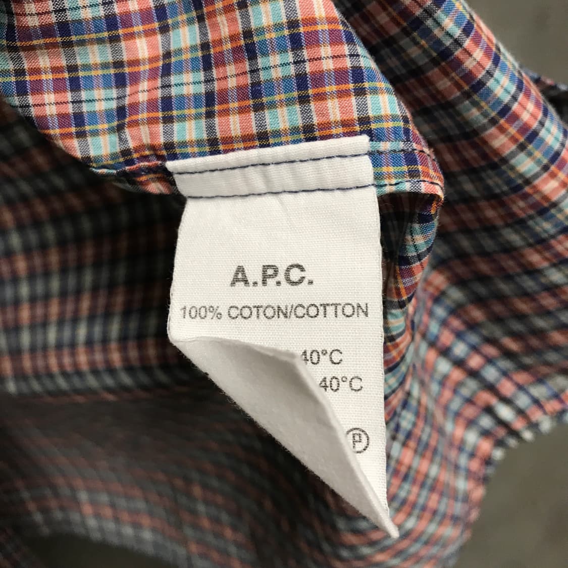 A.P.C 아페쎄 체크셔츠 S 상품이미지5