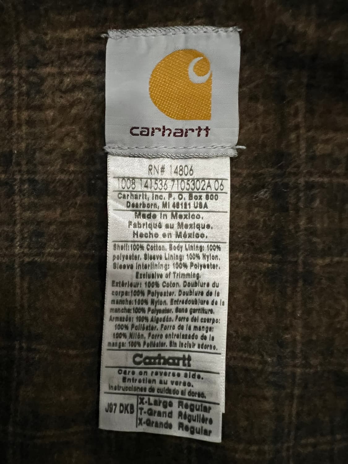 ( XL) 칼하트 디트로이트 자켓 J97 DKB 다크브라운 상품이미지4