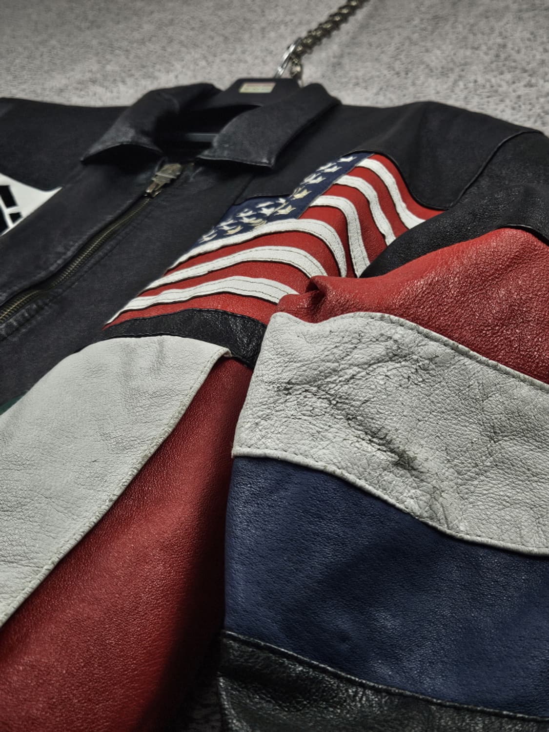 PHASE 컨트리 내셔널 플래그 가죽 자켓 ( M ) / 10256 상품이미지9