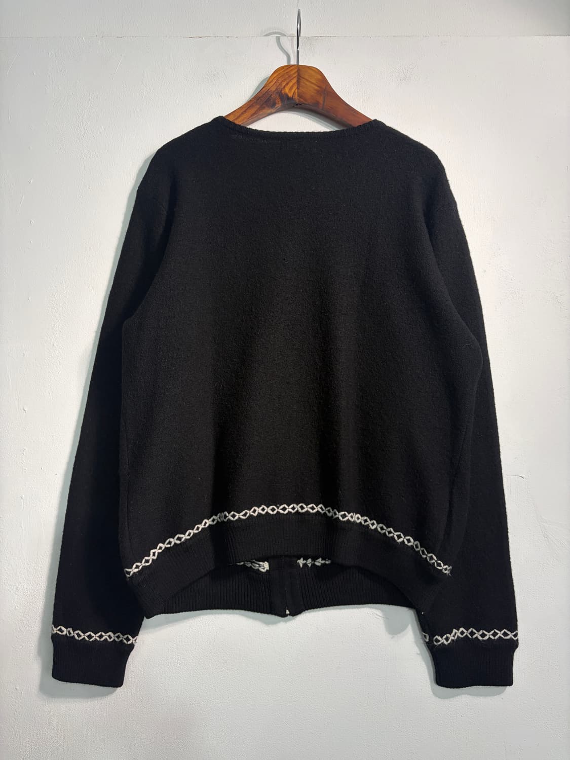 울 100% 눈송이 니트집업 wool 100% 상품이미지2