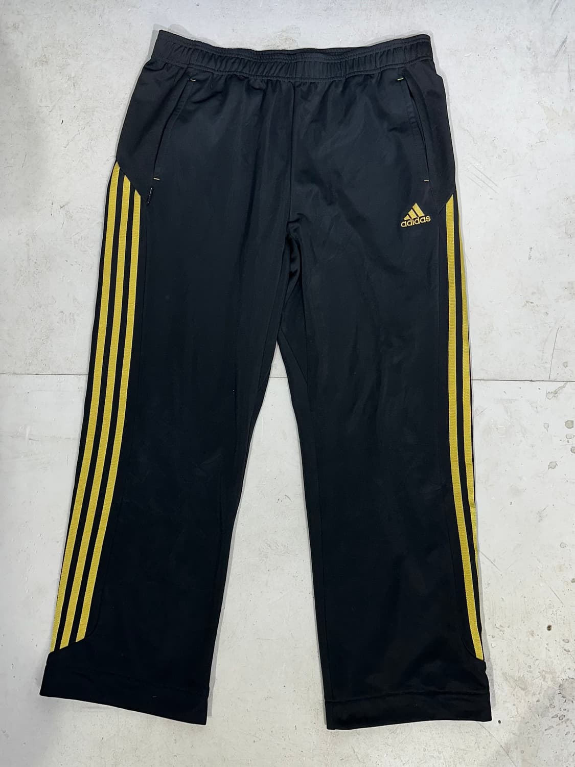 아디다스 블랙 골드 삼선 와이드 트레이닝 팬츠 XL 상품이미지4