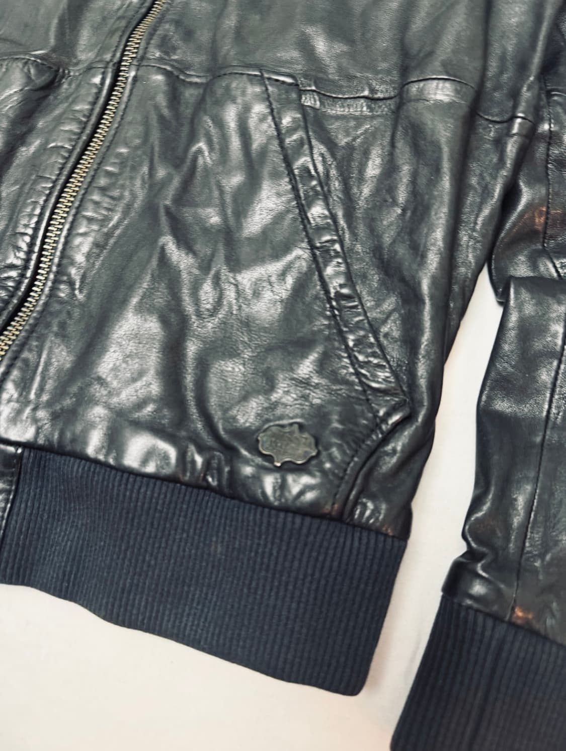 디젤 램스킨 후드집업 자켓 상품이미지3