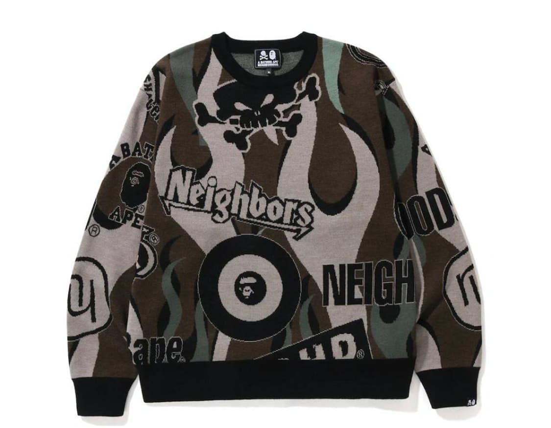 네이버후드 x 베이프 그래픽 니트  상품이미지1