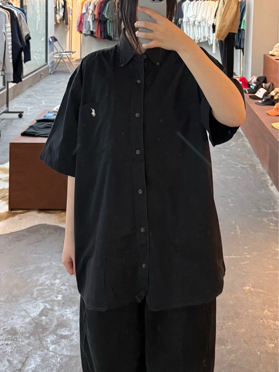 폴로 랄프로렌 블랙 반팔 셔츠 H3032 상품이미지1