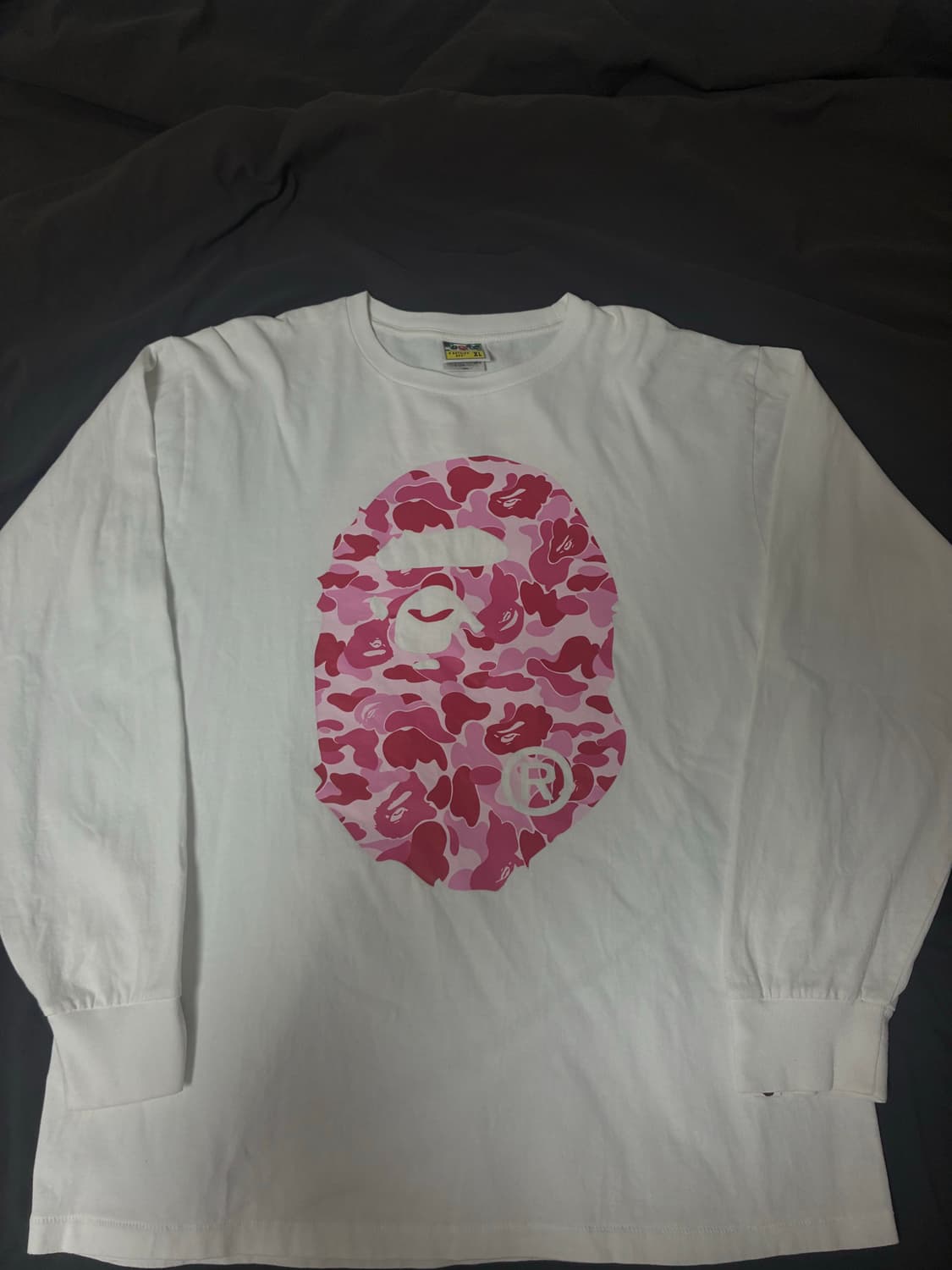 베이프 ABC 카모 빅 에이프 헤드 롱슬리브 티셔츠 XL 상품이미지1