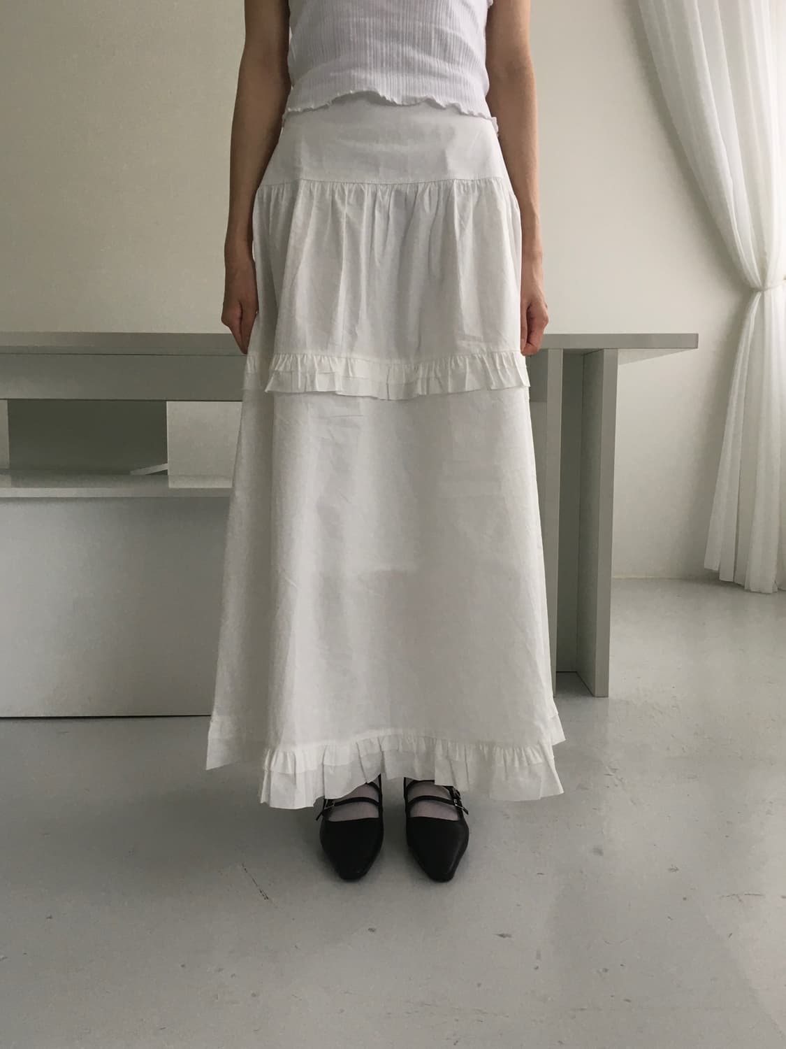 러플 롱스커트 상품이미지2