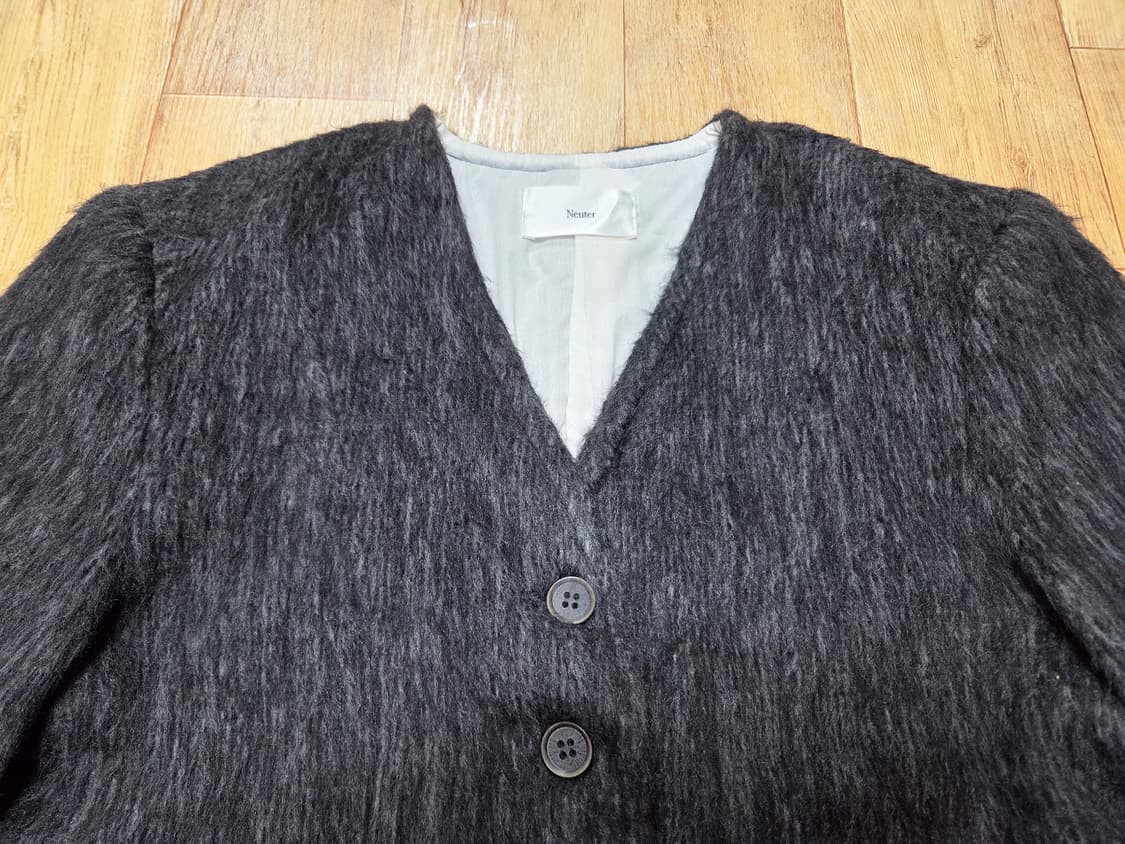 뉴터(Neuter) 노카라 브러쉬자켓 55-66 새상품 상품이미지4