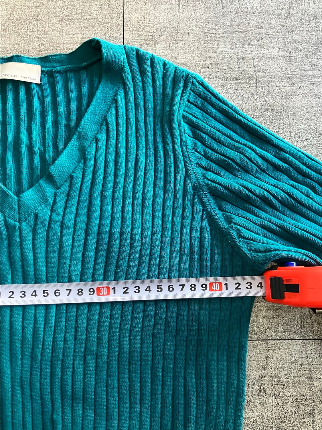 일본빈티지 Proseverse 핀터깔y2k 하구미모리걸 브이넥 니트티셔츠 상품이미지2