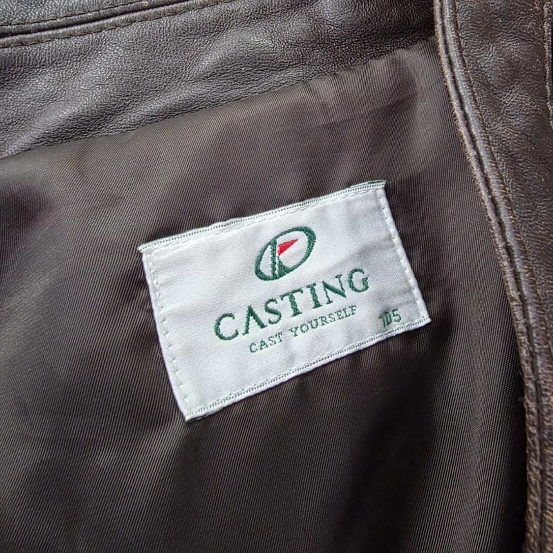 CASTING 딥브라운 텍스처 리얼 레더 집업 자켓 XL 상품이미지5