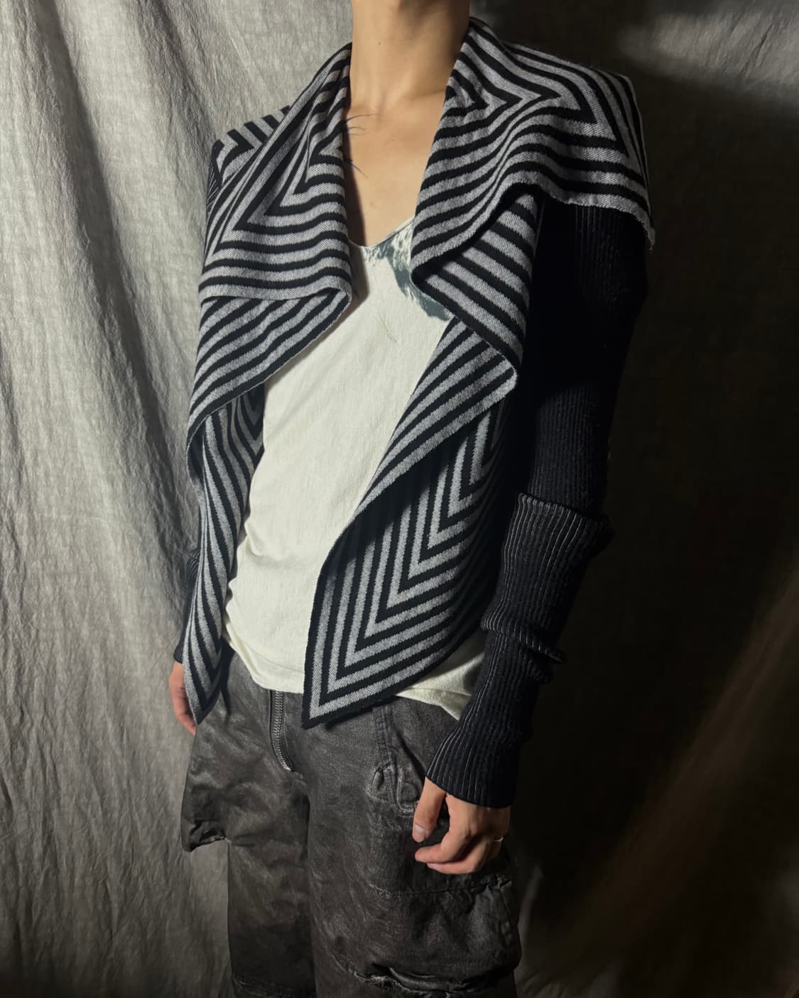 Gareth Pugh Chevron Stripe Knit Cardigan 상품이미지1
