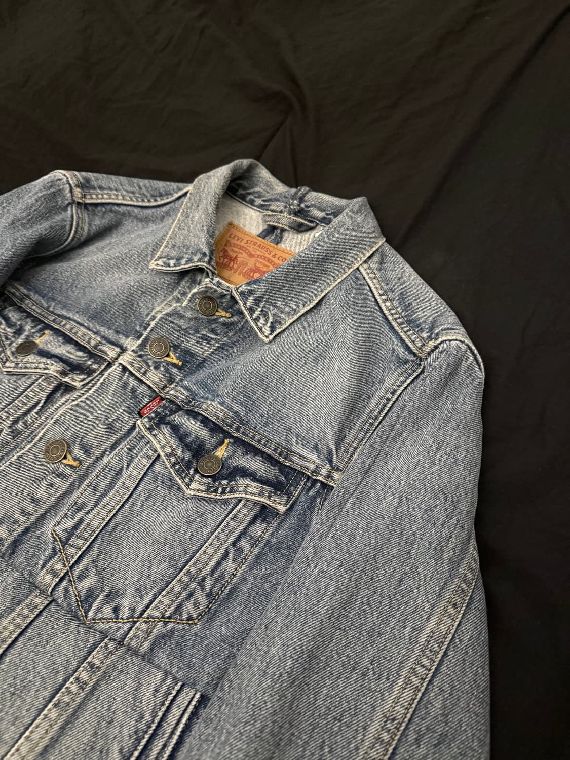 베트멍 리바이스 17ss 크롭 중청 데님자켓 상품이미지2