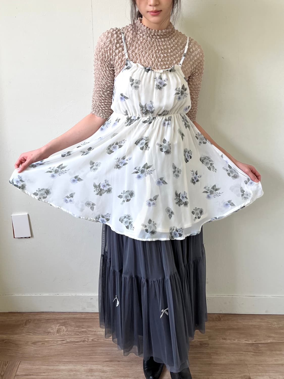 NICE CLAUP 플라워 원피스 상품이미지9