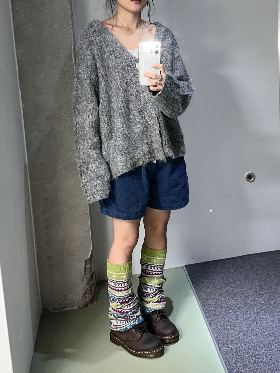 corduroy blue belt shorts 상품이미지4