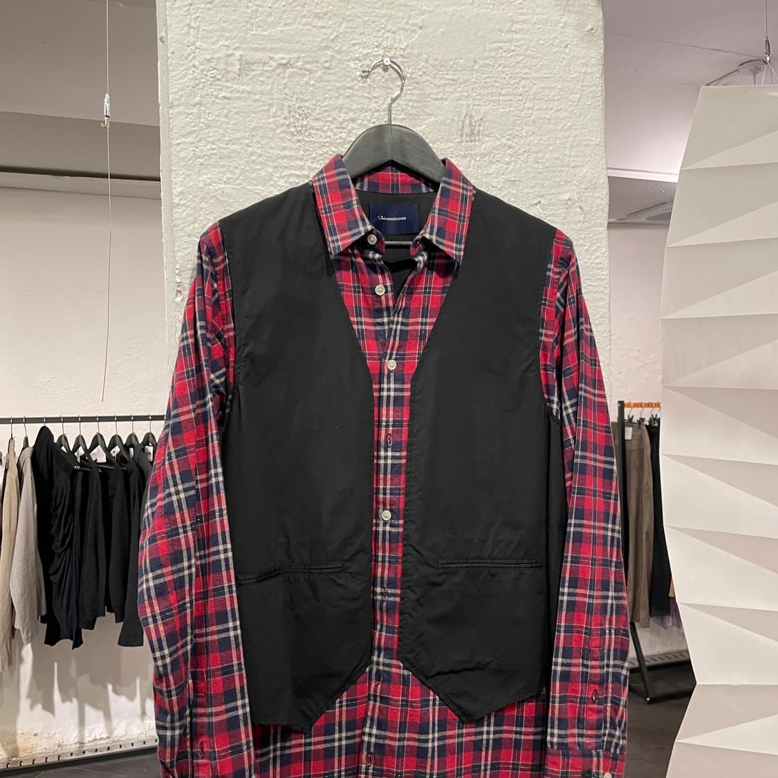 존 언더커버 베스트 레이어드 셔츠 상품이미지2