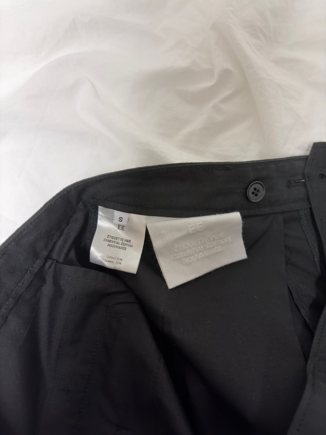 누마레ee Double waist Cotton Trouser(Black) 상품이미지5