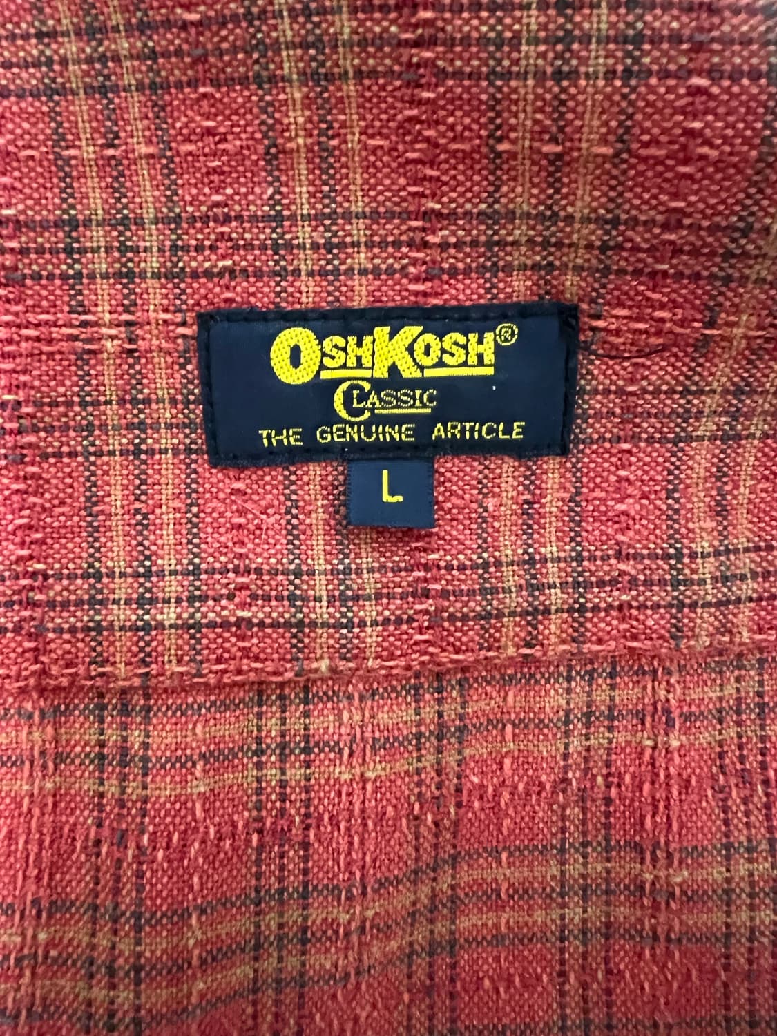 빈티지 오시코시 레드 체크 셔츠 집업 자켓 상품이미지3