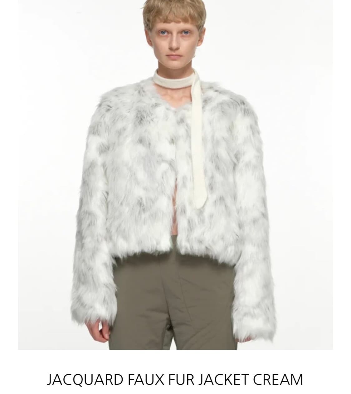 나체 퍼자켓 nache fur jacket cream 상품이미지1