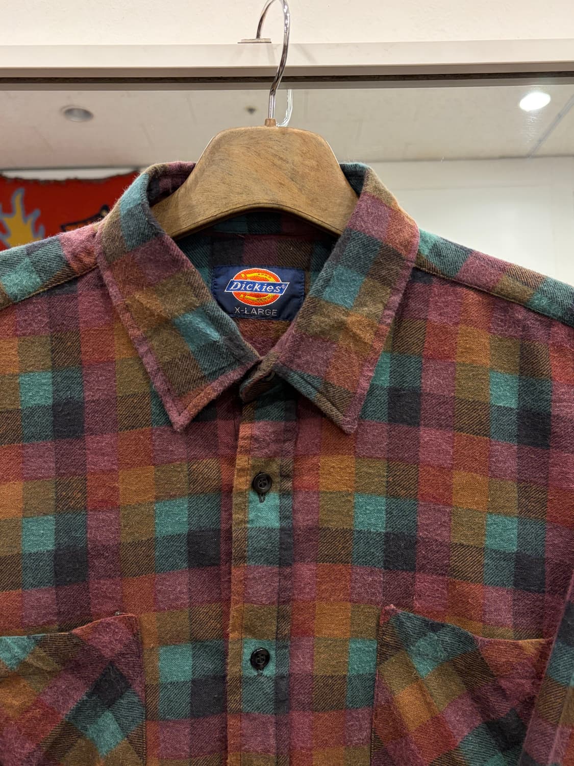 90s Dickies 디키즈 플란넬 체크 셔츠 상품이미지3