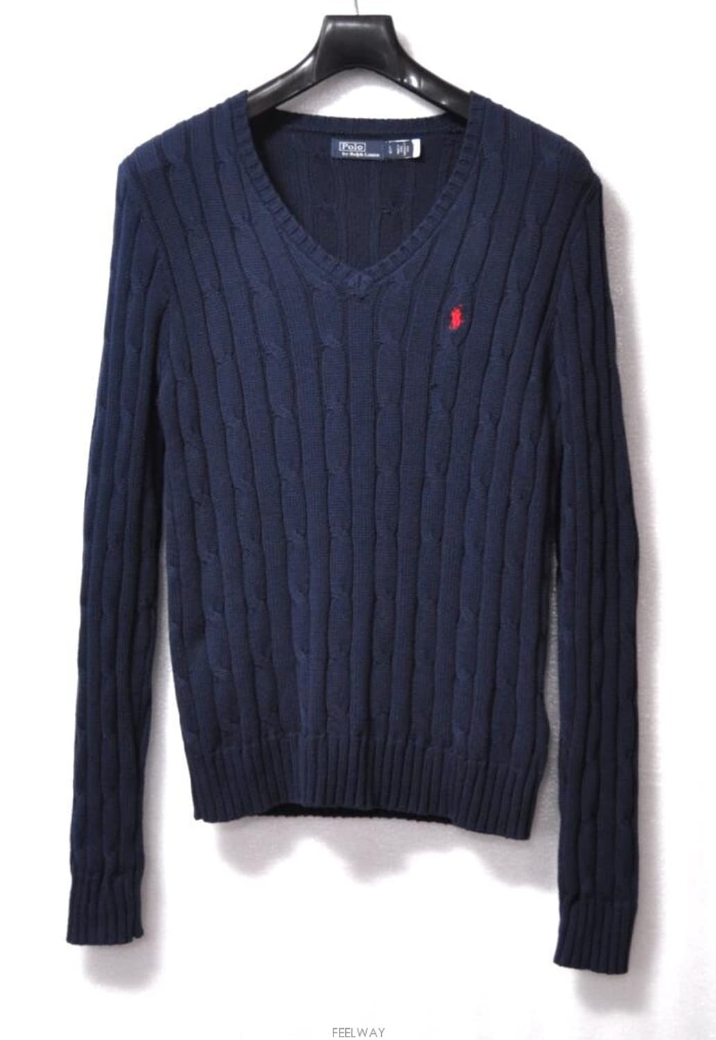 폴로/여성꽈베기브이넥니트티(사이즈66반) 상품이미지1