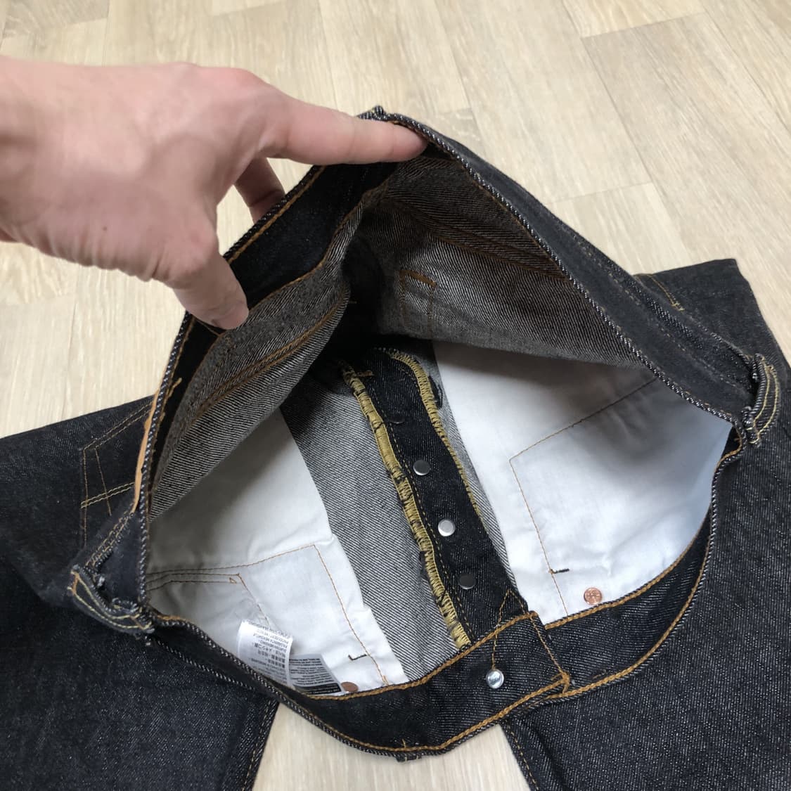 (31) 리바이스 Levi's 501 스트레이트핏 흑청 데님 상품이미지4