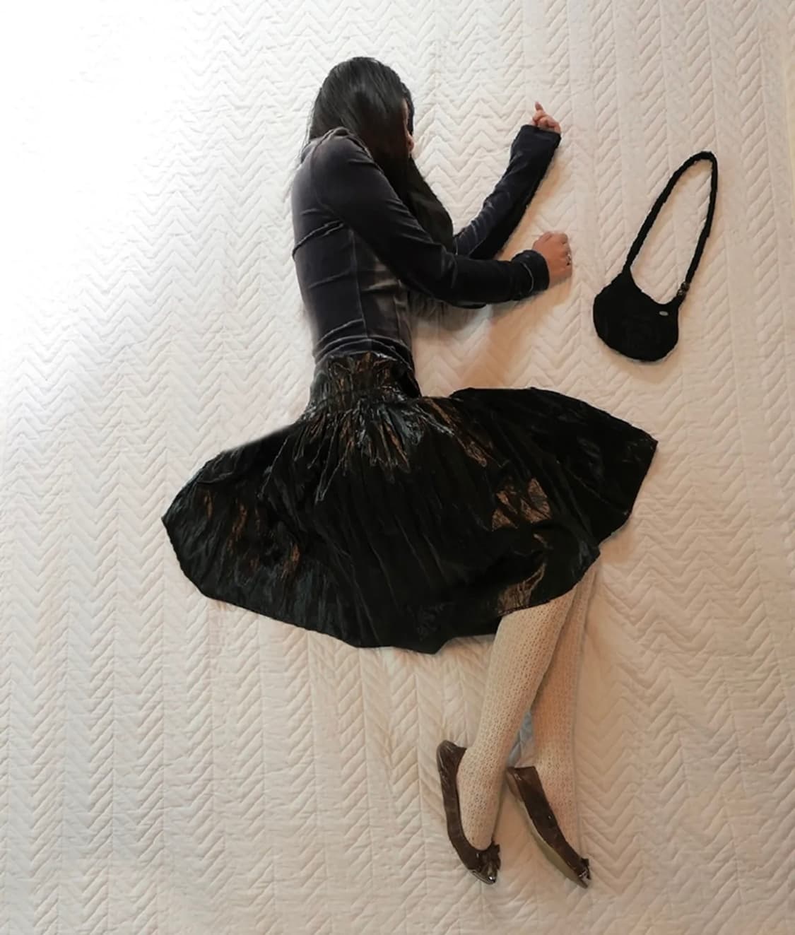 콜로신스 핀턱 미디스커트 S 상품이미지1