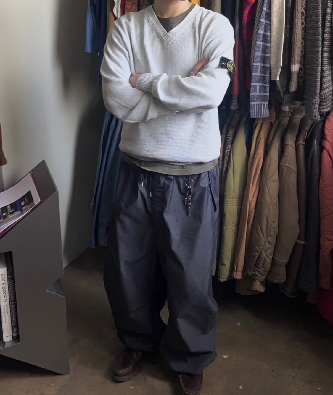 80s 스톤아일랜드 아카이브 브이넥 니트  상품이미지7