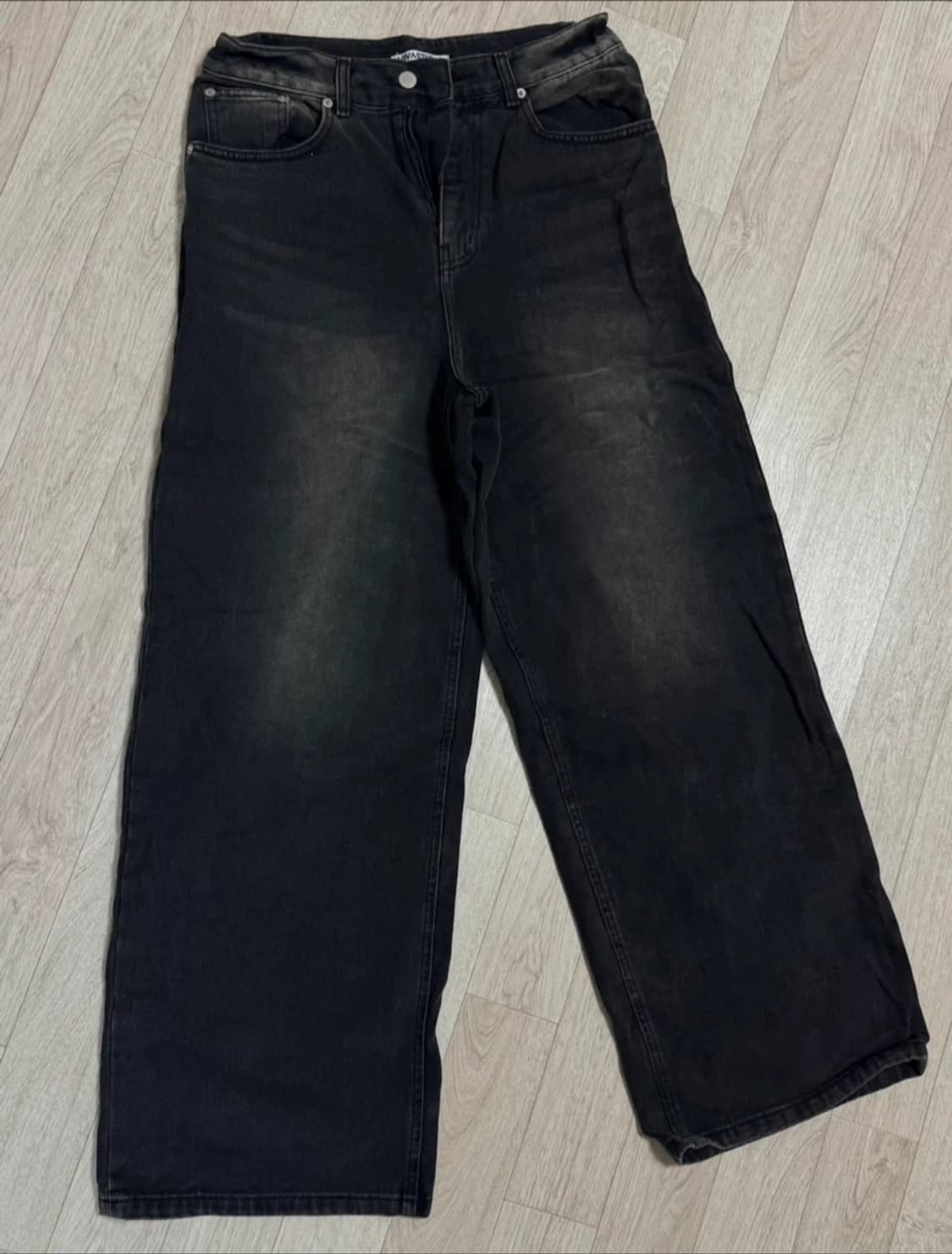 비바스튜디오 와이드 데님 블랙 상품이미지3