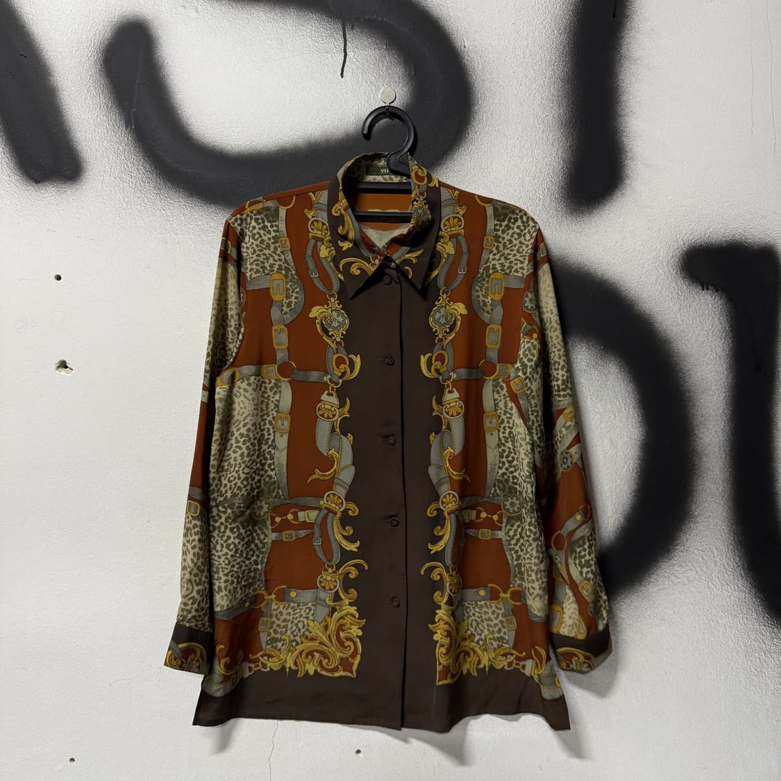 VTG 에스닉 바로크 풀 패턴 긴팔 셔츠 상품이미지1